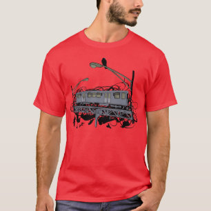 T-shirt Trem do EL e ilustração artísticos urbanos dos