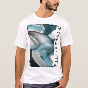 T-Shirt Trend Abstrato Art Blue Ocean