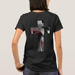 T-Shirt Trend Abstrato Black White Powdery