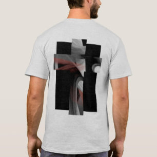 T-Shirt Trend Abstrato Black White Powdery