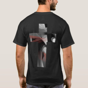 T-Shirt Trend Abstrato Black White Powdery
