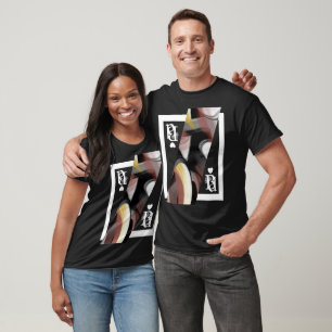 T-Shirt Trend Abstrato Black White Powdery