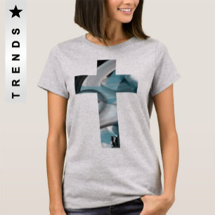 T-Shirt Trend Abstrato Blue Ocean