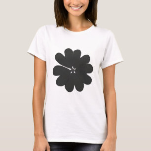 T-Shirt Trendy Silver Metallic Flower