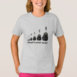 T-shirt Trens do modelo - que é sua escala? Motores de