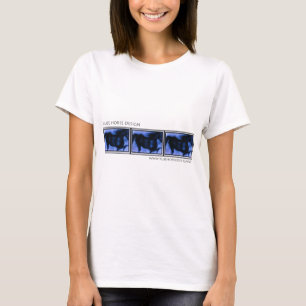 T-shirt Três cavalos pretos