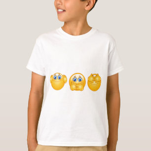 T-shirt três emojis sábios