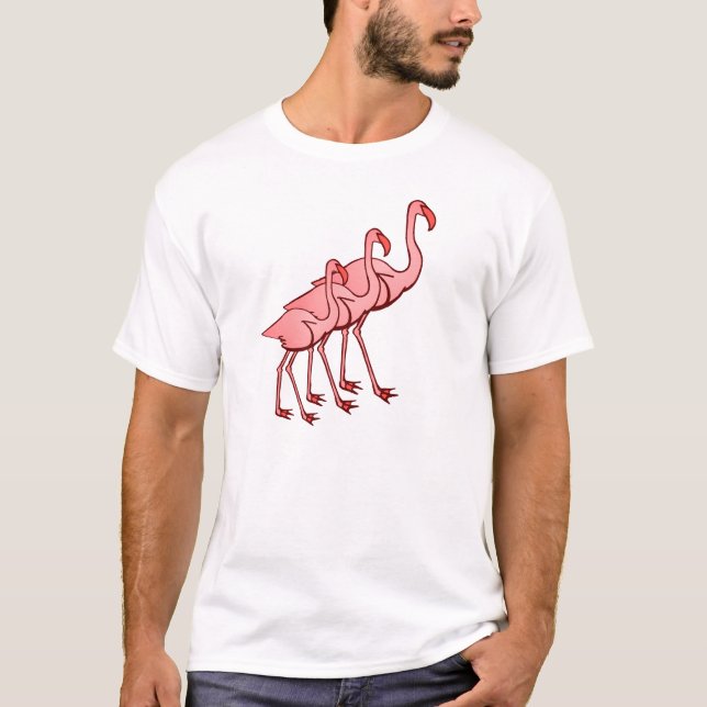 T-shirt Três flamingos (Frente)