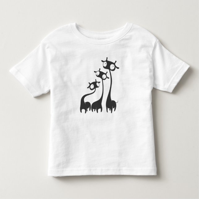 T-shirt Três Girafas de Cartoon (Frente)