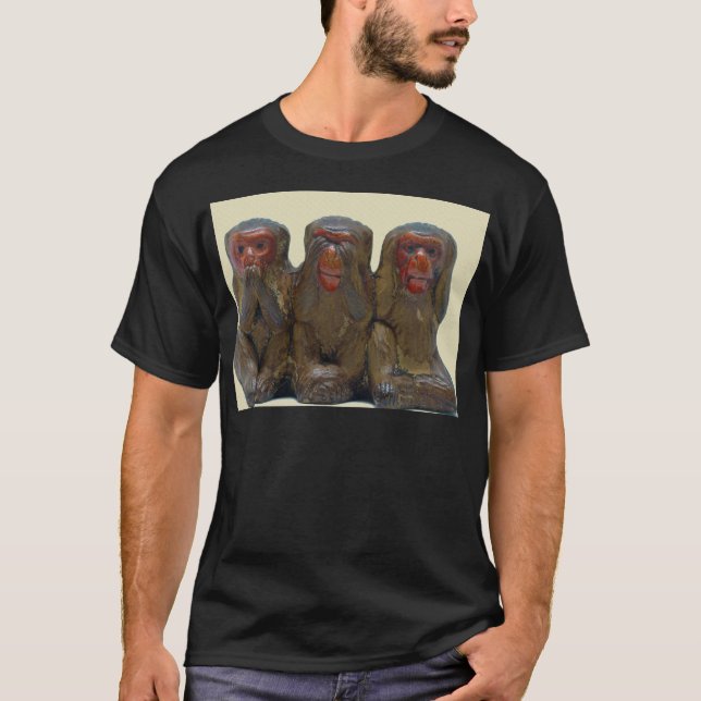 T-shirt Três Macacos Sábios (Frente)