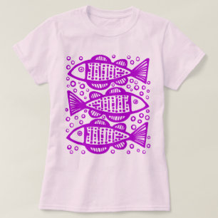 T-shirt Três Peixes - Roxo
