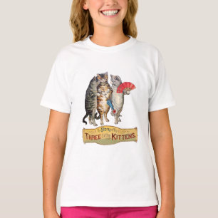T-shirt Três Pequenos Gatinhos Ilustração da Mamãe Gansa