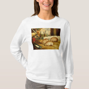 T-shirt Três porcos com o castelo no fundo