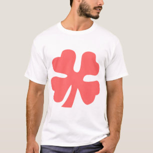 T-shirt Trevo de Quatro Folhas - Rosa Tropical