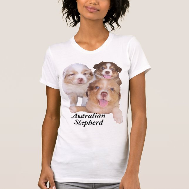 T-shirt Tri & filhotes de cachorro vermelhos vermelhos do (Frente)