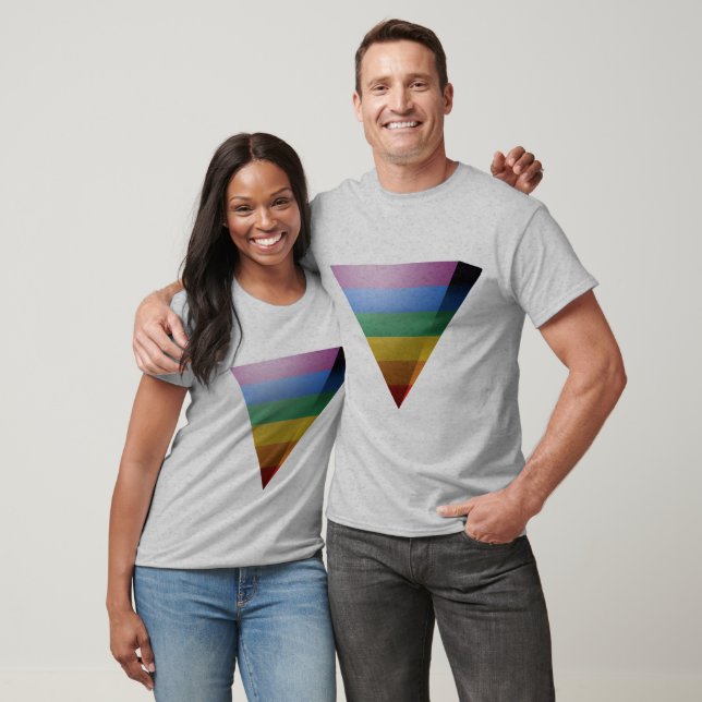 T-SHIRT TRIÂNGULO 3D DE ORGULHO LGBT (Unissex)