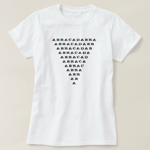 T-shirt triângulo abracadabra invertido