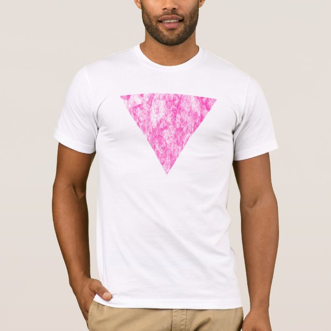 T-shirt triângulo cor-de-rosa (Frente)