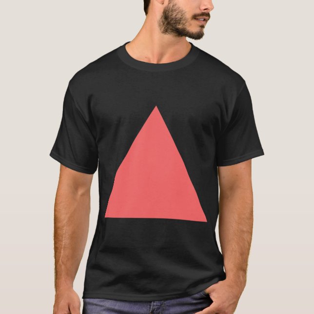 T-shirt Triângulo - Rosa Tropical (Frente)