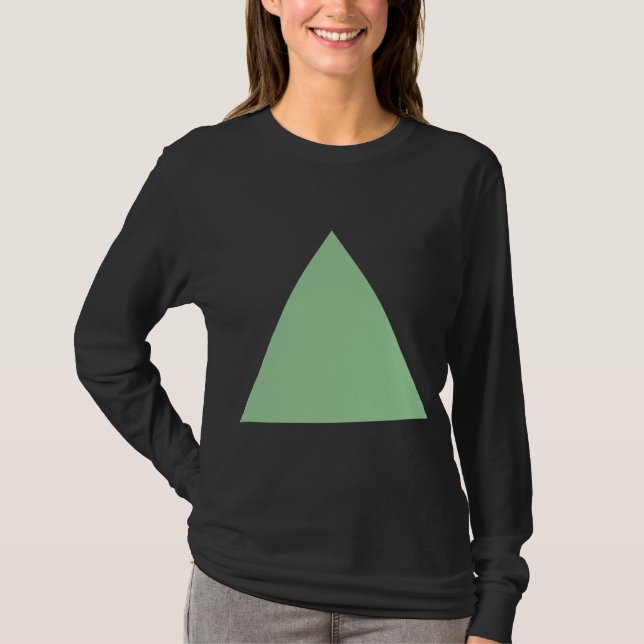 T-shirt Triângulo - Verde esmaecido (Frente)