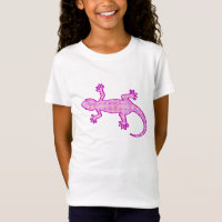 Tribal batik Gecko - orquídea e casca rosa