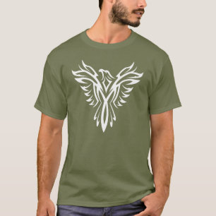 T-shirt tribal branco do design do tatuagem de