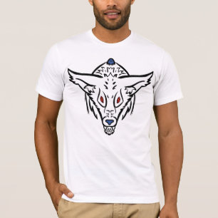 T-shirt tribal do cão do raio