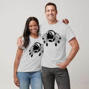 T-shirt tribal orgânico dos animais selvagens do