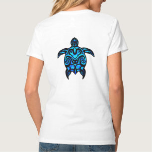 T-shirt Tribal Turtle Hibiscus