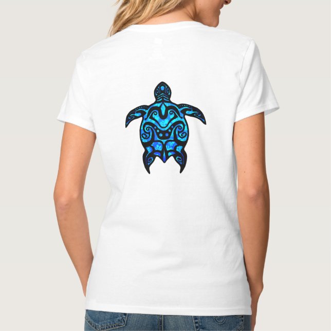 T-shirt Tribal Turtle Hibiscus (Verso)