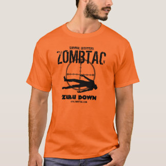 T-shirt Tribo Zulu tático do zombi "para baixo! "