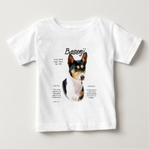 T-shirt Tricolor Basenji History, Tudo sobre Basenjis