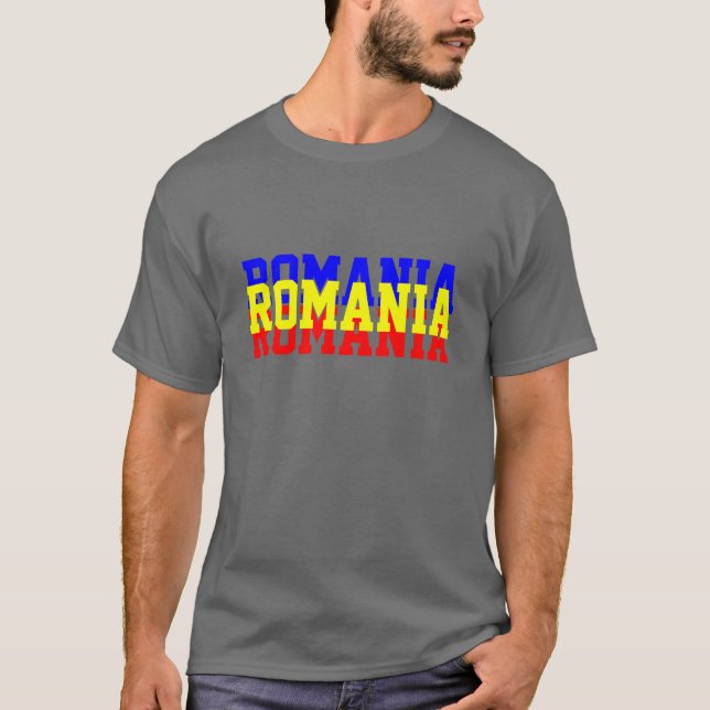 T-shirt Tricolor de Romania (Frente)