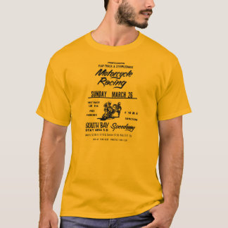 T-shirt trilha dos anos 70 & poster lisos da motocicleta