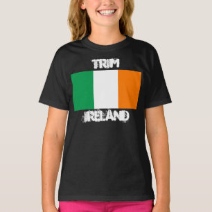 T-shirt Trim, Irlanda com bandeira irlandesa Kids