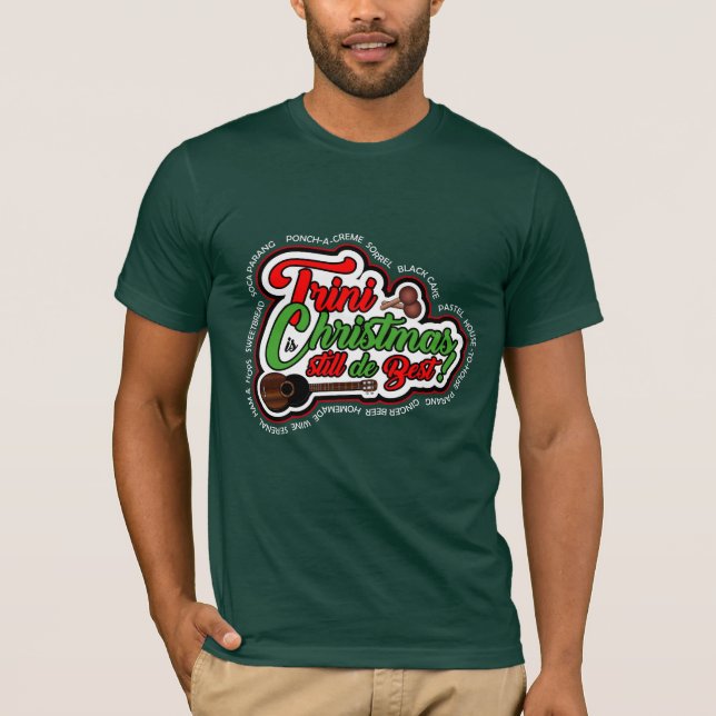 T-shirt Trini Natal ainda é melhor com mapa e cuatro (Frente)