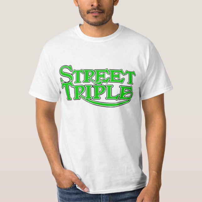 T-shirt triplicar-se da rua do valor (Frente)