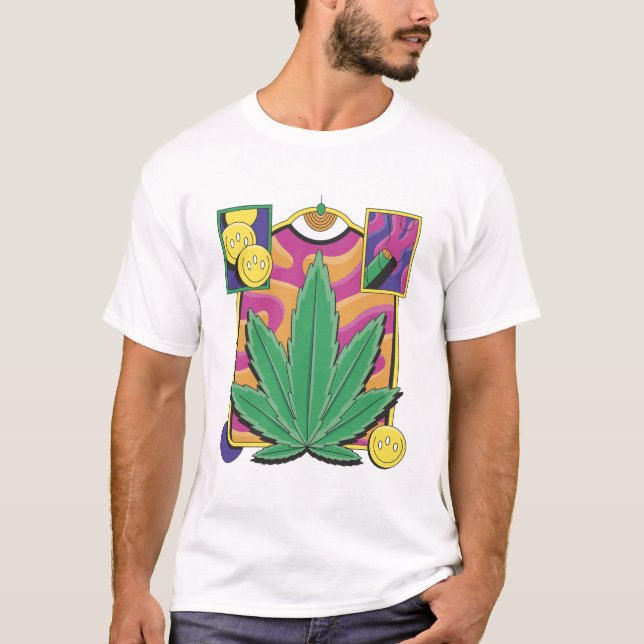 T-Shirt Trippy Weed (Frente)