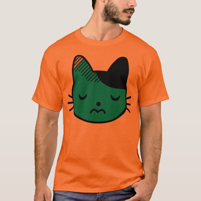 T-shirt triste do gatinho (Frente)