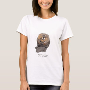 T-shirt trivialidade do castor