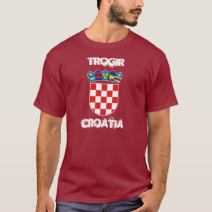 T-shirt Trogir, Croácia com casaco de armas