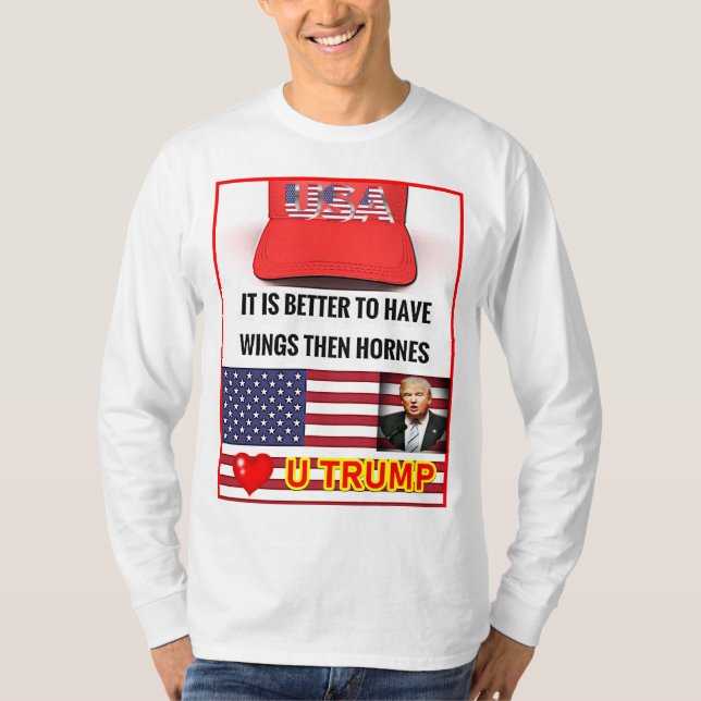 T-Shirt Tromp Lover de Capa Longa Básica (Frente)