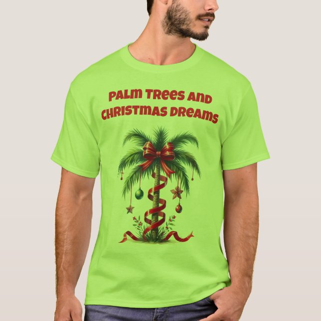 T-Shirt-Tropical Christmas Family T-Shirts (Frente)