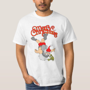 T-shirt tropical do tema do Natal do papai noel