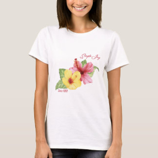 T-Shirt Tropical Hibiscus Flower Vibrante