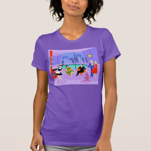 T-shirt tropical retro da festa de Natal