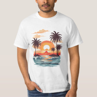 T-Shirt Tropical Sunset Summer Beach da Flórida