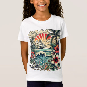 T-Shirt Tropical Tattoo Art Beach Paradise