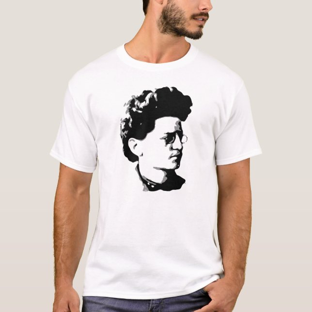 T-shirt Trotsky em Escala de Cinza (Frente)