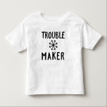 T-shirt Trouble Maker Chaos<br><div class="desc">Para sua criança ou outra criança selvagem. Vários tamanhos disponíveis. Símbolo do caos com a tipografia "causadora de problemas"</div>